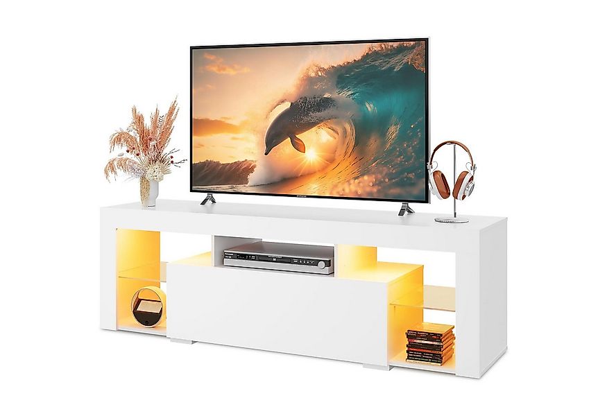 WLIVE TV-Schrank 135/160 cm Lowboard mit RGB-LED für Fernseher bis 60/65/70 günstig online kaufen