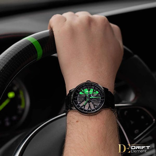 DRIFTELEMENT Quarzuhr MOTORSPORT FELGENUHR, Dreidimensionales Felgendesign günstig online kaufen