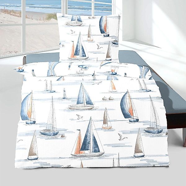 TRAUMSCHLAF Bettwäsche Segeltrip, Seersucker, 2 teilig, günstig online kaufen