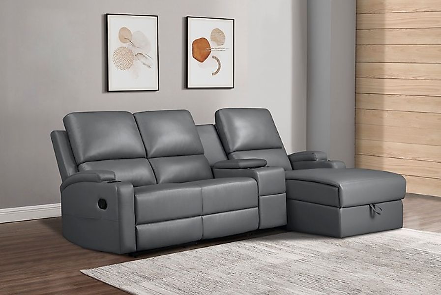 Home affaire Ecksofa »NAPORI Multimediasofa, 3er Kinosessel XXL, L-Form, 3 günstig online kaufen