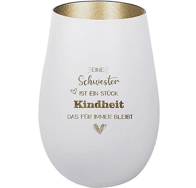 Der Porzellan-Laden Windlicht Windlicht mit Gravur: "Eine Schwester ist ein günstig online kaufen