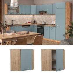 Vicco Eckhängeschrank R-Line, Blau-Grau/Goldkraft Eiche, 57 günstig online kaufen
