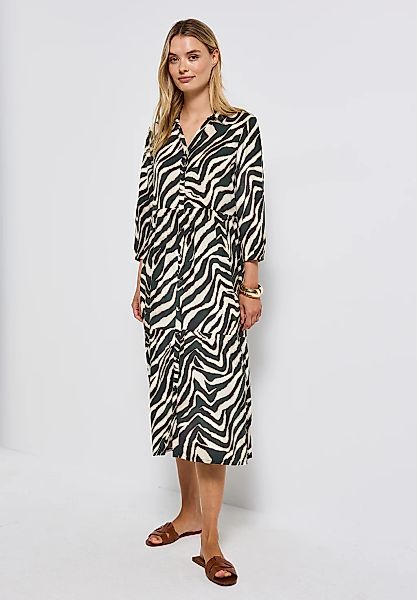 STREET ONE Volantkleid Ohne Taschen Sommerkleid 3/4-Arm und gemustert günstig online kaufen