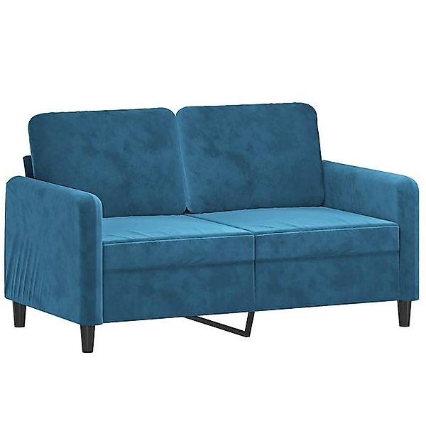 vidaXL Sofa, 2-Sitzer-Sofa Blau 120 cm Samt günstig online kaufen