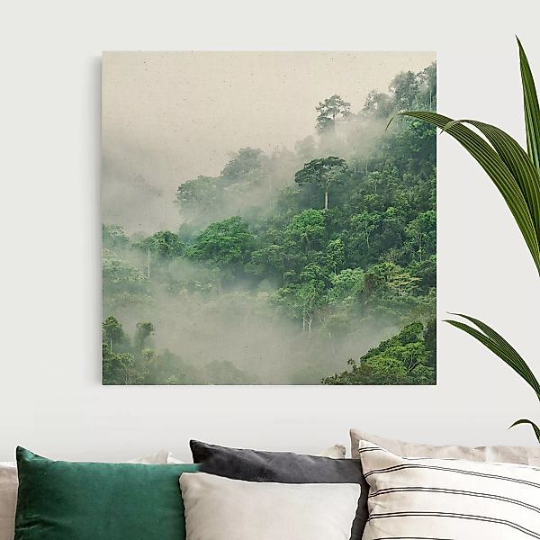 Leinwandbild auf Canvas Natural Dschungel im Nebel günstig online kaufen