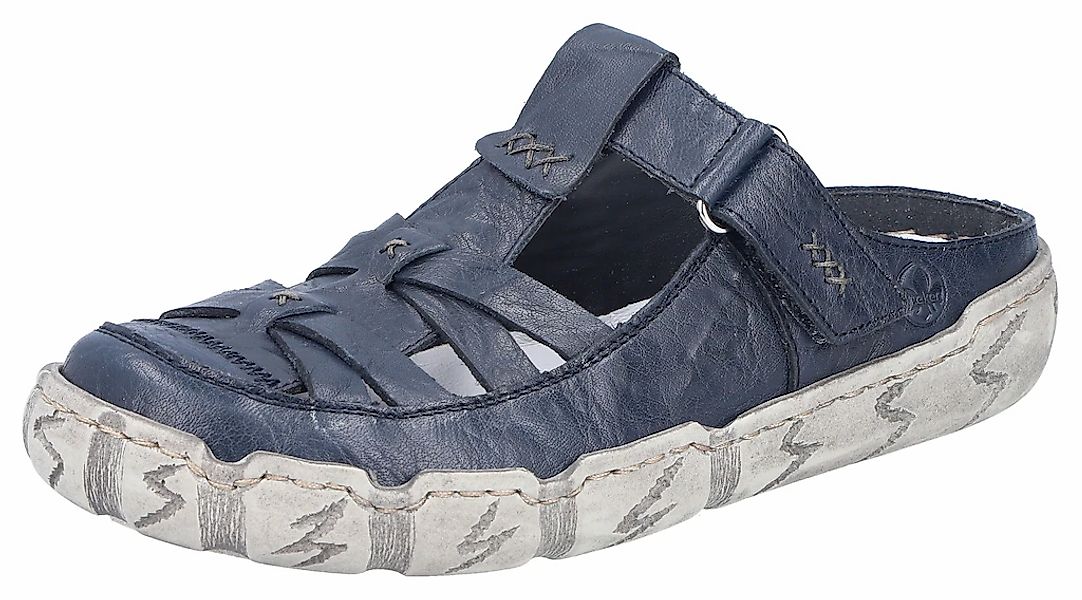 Rieker Clog Sabot, Sommerschuh, Schlappen, Hausschuh mit Ziernähten günstig online kaufen