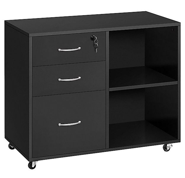 Yaheetech Aktenschrank mit Rollen, Schubladen und offenen Fächern günstig online kaufen