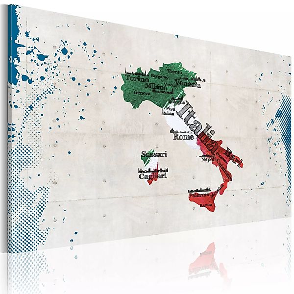 Wandbild - Landkarte von Italien günstig online kaufen