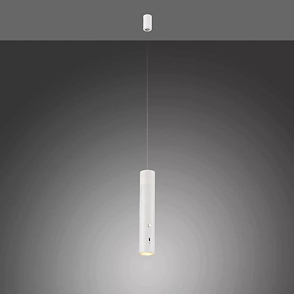 Just Light. LED-Akku-Pendelleuchte Attach Weiß 120 cm x Ø 16 günstig online kaufen