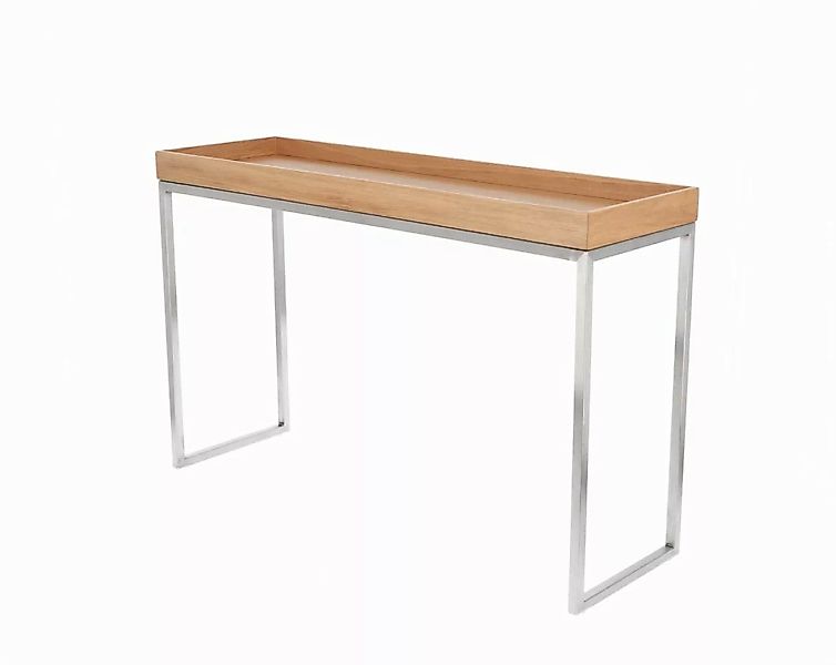 Konsolentisch Pizzo Kurz Edelstahl Eiche Natur günstig online kaufen