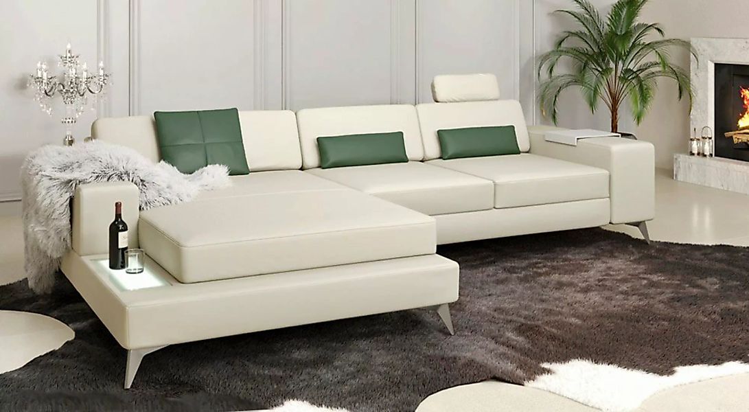 BULLHOFF Wohnlandschaft Wohnlandschaft Ledersofa Ecksofa Designsofa »MÜNCHE günstig online kaufen