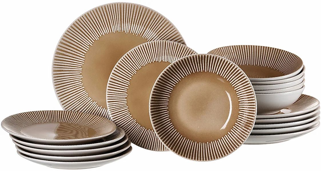 Ritzenhoff & Breker Tafelservice "Banda" Teller Set, aus Steingut für 6 Per günstig online kaufen