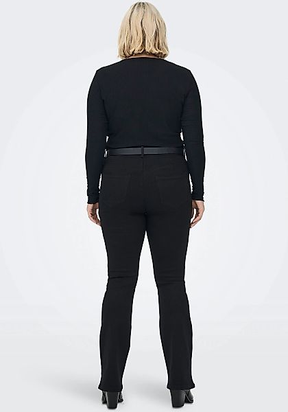 Carmakoma by Only Damen Jeans CARSALLY - Flared Fit - Schwarz - Black - Plu günstig online kaufen