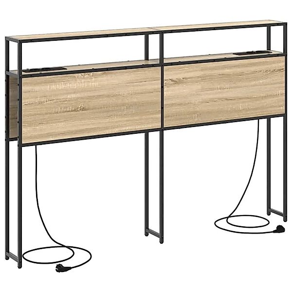 vidaXL Stauraum-Kopfteil mit Regal Sonoma-Eiche 160 cm Holzwerkstoff 859761 günstig online kaufen