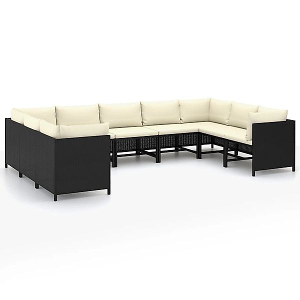 vidaXL Gartenlounge-Set 9-tlg. Garten-Lounge-Set mit Kissen günstig online kaufen