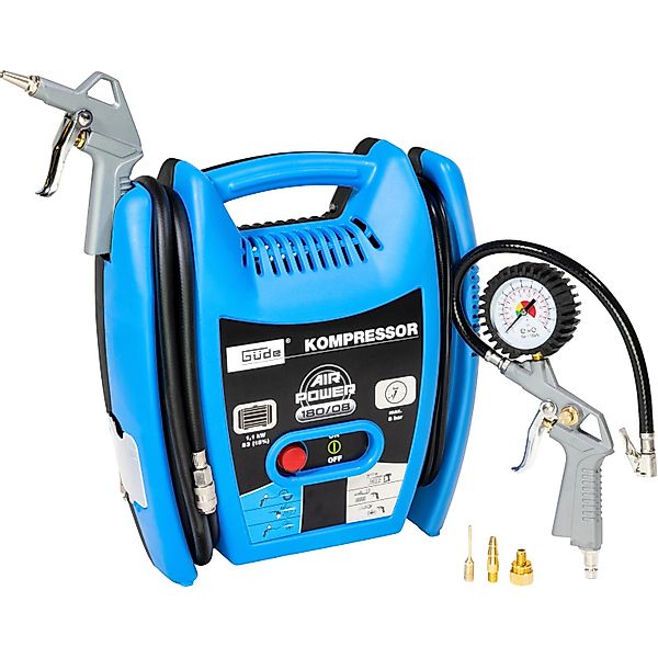 Güde Kompressor Airpower 180/08, 1100 W, max. 8 bar, 6-tlg., leichter & han günstig online kaufen