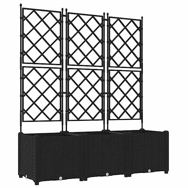 vidaXL Garten-Pflanzgefäß 3 Stk Schwarz 120 x 40 x 143 cm Stahl 42002840 günstig online kaufen