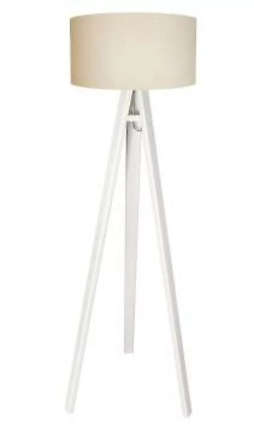 Stehlampe Creme Weiß Holz 10cm2cm Retro Wohnzimmer günstig online kaufen