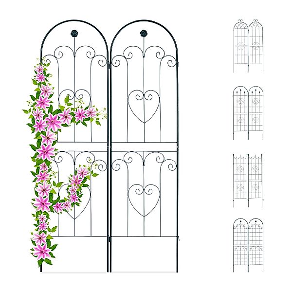 relaxdays Rosenbogen Rankgitter 2er Set, A günstig online kaufen