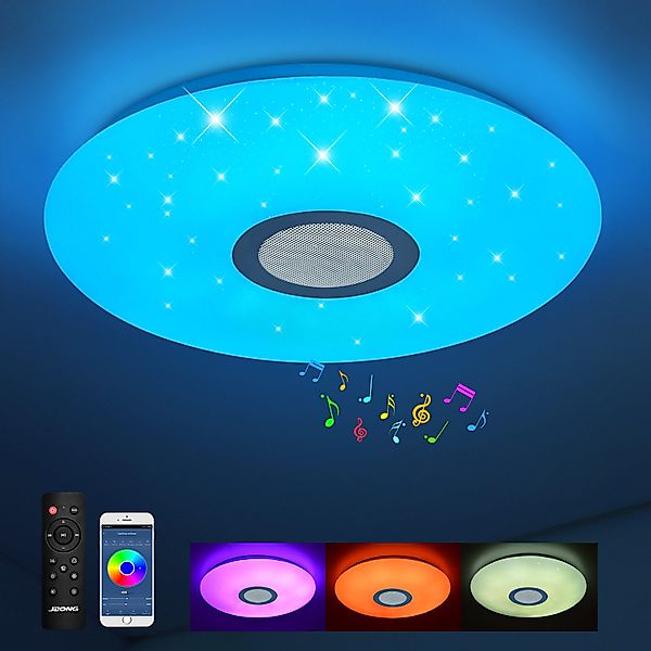 JDONG LED Deckenleuchte Dimmbar mit Bluetooth günstig online kaufen