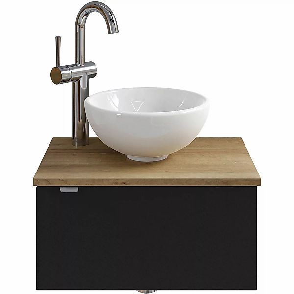 Pelipal Einzelwaschtisch Serie 6915 51 cm Schwarz mit Softclose günstig online kaufen