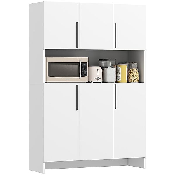 HOMCOM Küchenbuffet Küchenschrank mit Arbeitsplatte 4 günstig online kaufen