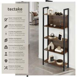 tectake Bücherregal Regal, Set 1-tlg., Industrial günstig online kaufen