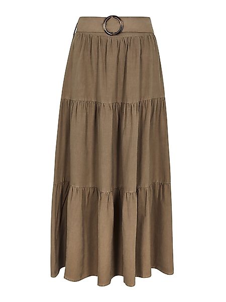 Apricot Maxirock Etagen-Midirock, (2-tlg., Stoffgürtel) mit günstig online kaufen