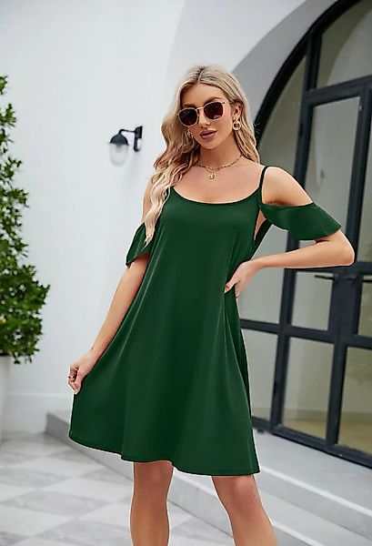SEGUEN Sommerkleid Frauenkleider Rundhalsausschnitt Trägerlose Kleider (äss günstig online kaufen
