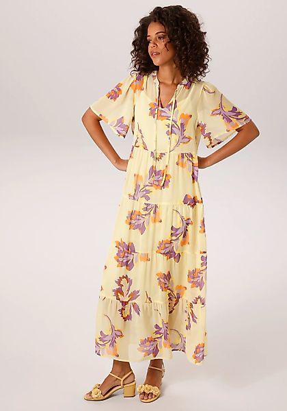 Aniston CASUAL Sommerkleid mit grafischen Blättern bedruckt - NEUE KOLLEKTI günstig online kaufen