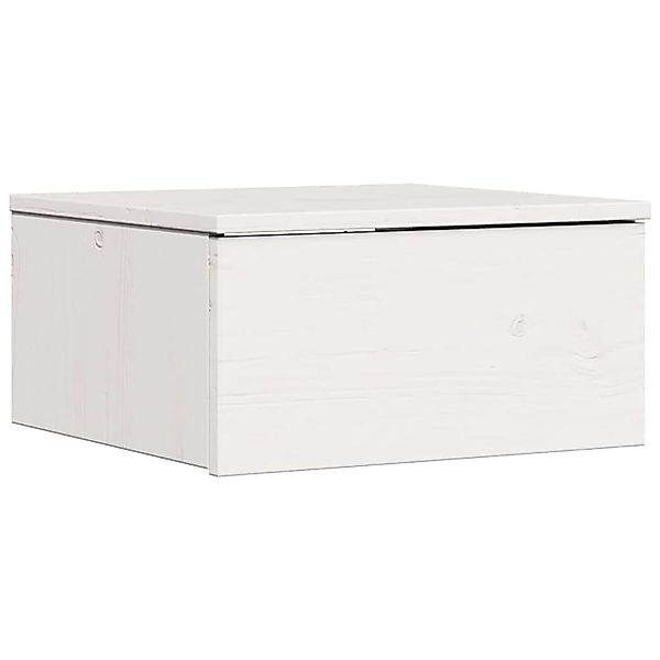 vidaXL Nachttisch Weiß 37 x 35 x 18,5 cm Massivholz Kiefer 873483 günstig online kaufen