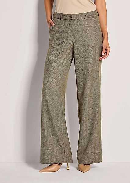 MADELEINE Stoffhose Palazzohose im Fischgratdesign Stoffhose günstig online kaufen