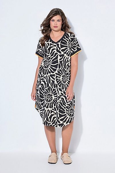 Laurasøn Jerseykleid Druck-Shirt-KleidV-Ausschnitt MIG günstig online kaufen