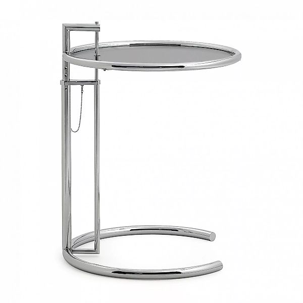 ClassiCon - Adjustable Table E 1027 Beistelltisch - rauchgrau/Parsolglas/Ø5 günstig online kaufen