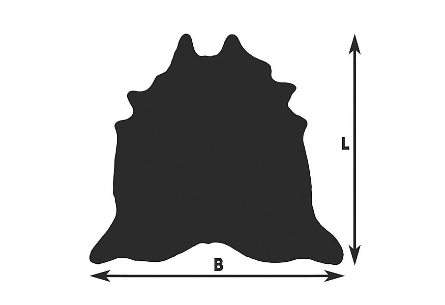 Livorio Fellteppich - schwarz / black, Kuhfell, Premium Kuhfell Teppich, Ri günstig online kaufen