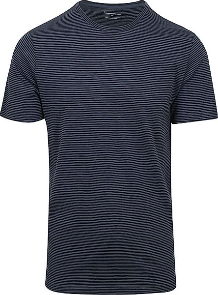 KnowledgeCotton Apparel T-shirt Streifen Navy - Größe XL günstig online kaufen