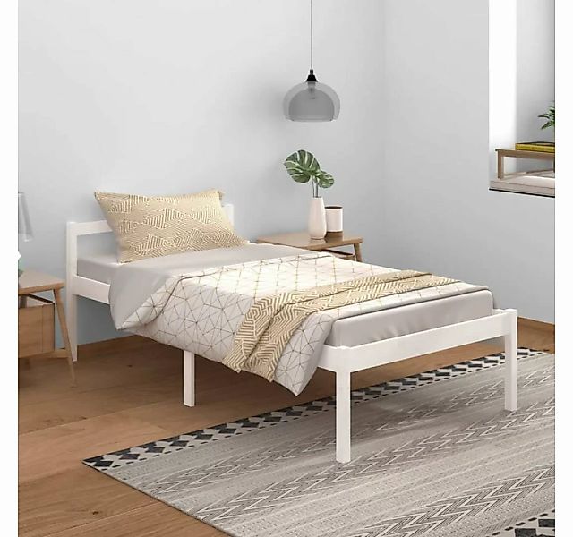 furnicato Bett Seniorenbett Weiß 100x200 cm Massivholz Kiefer günstig online kaufen
