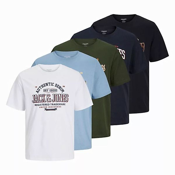 Jack & Jones  T-Shirt T-Shirt Logo Kurzarmshirt 5er pack günstig online kaufen