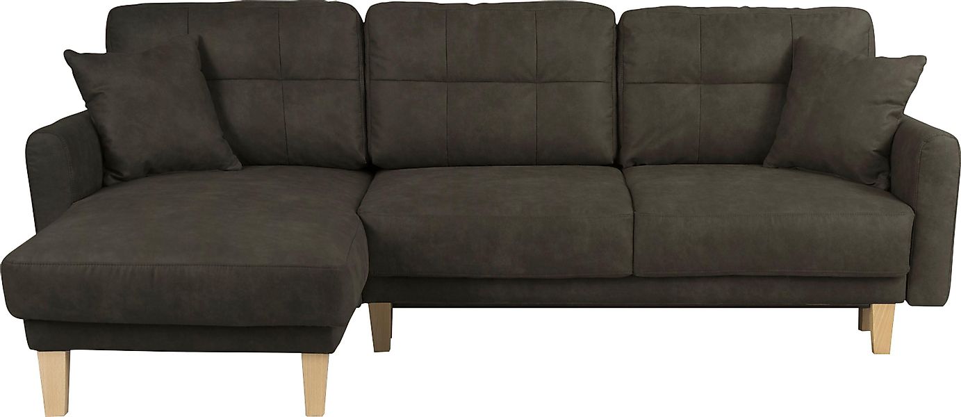 Home affaire Ecksofa "TRIPLO optionale Schlafsofa mit Bettkasten, Maße B/T/ günstig online kaufen
