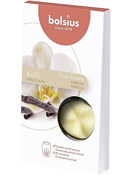 Bolsius Duftkerze Bolsius Aromatic Wax Melts Vanille, 6er Pack günstig online kaufen