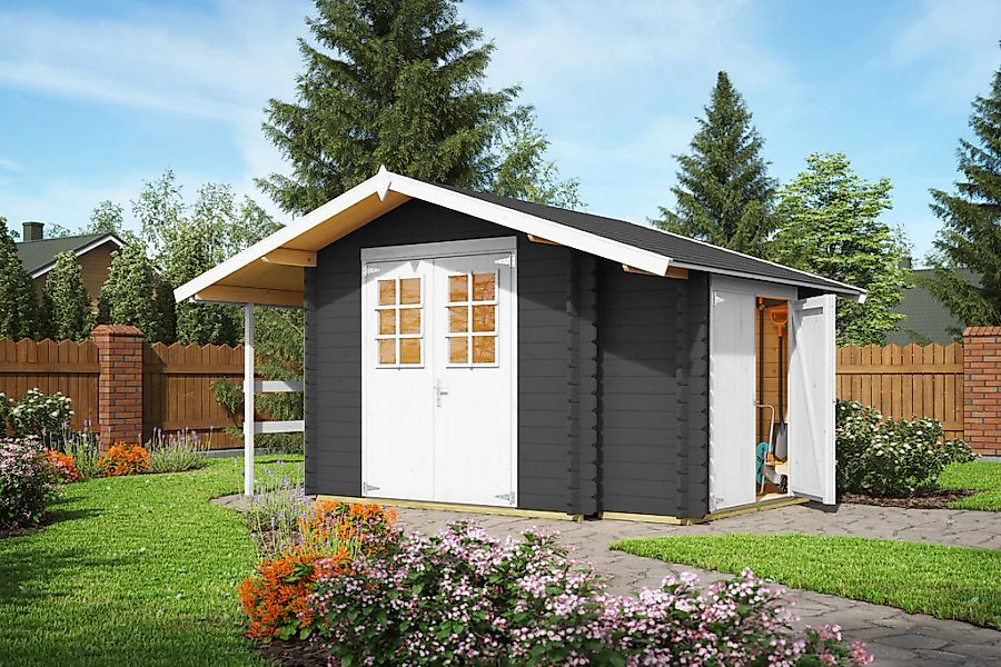 Nordic Holz Gartenhaus "Vilano 2", mit 3 getrennten Bereiche günstig online kaufen