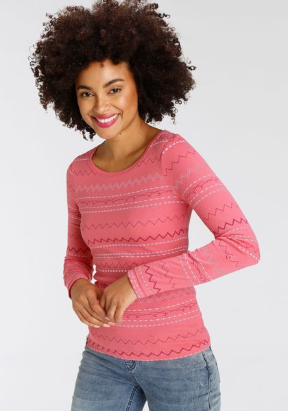 KangaROOS Langarmshirt sehr figurbetonte Passform, mit günstig online kaufen