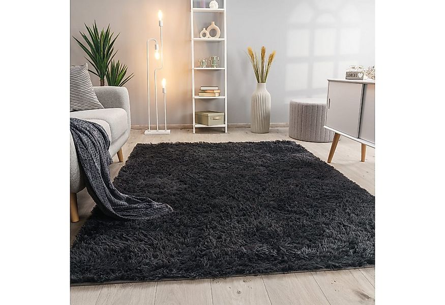 KADIMA DESIGN Teppich waschbar Unifarben Schlafzimmer Hochflor Teppich Shag günstig online kaufen