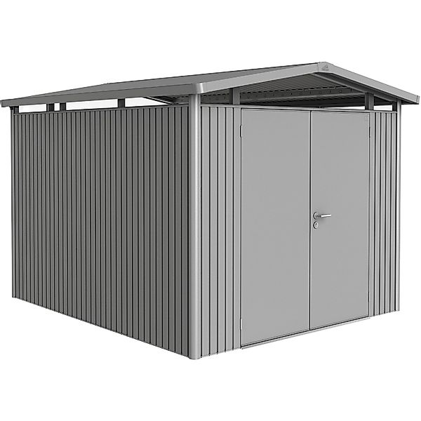 Biohort Metall-Gerätehaus Panorama Quarzgrau 7,6 m² günstig online kaufen