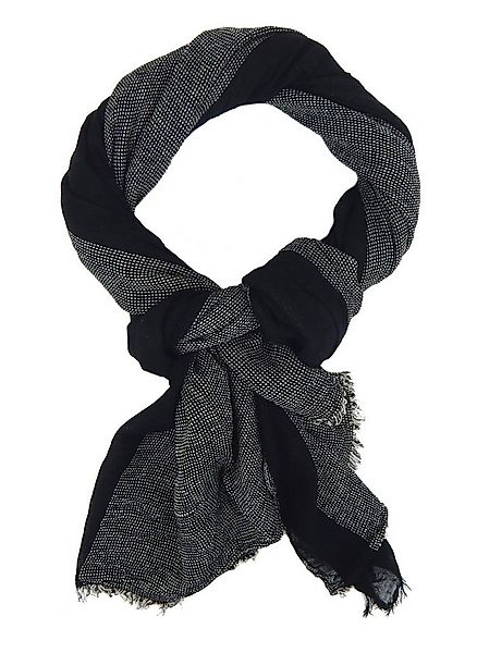 Ella Jonte Modeschal, edler Herrenschal schwarz weiß Baumwolle günstig online kaufen