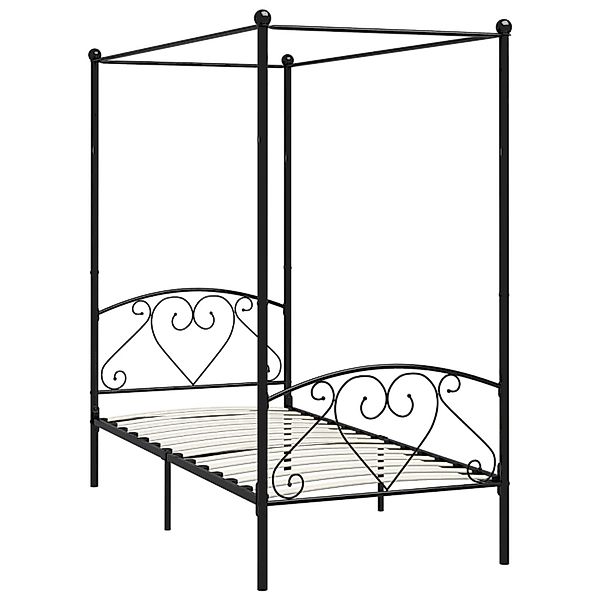 Himmelbett-gestell Schwarz Metall 120 X 200 Cm günstig online kaufen