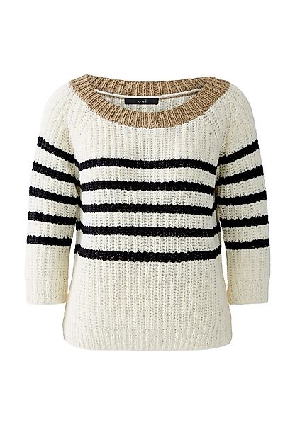 Oui Rundhalspullover Pullover Bändchengarn günstig online kaufen