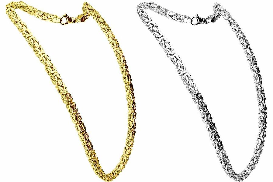 FILANGO Gliederkette 925er Silber Königskette rhodiniert / vergoldet (Kette günstig online kaufen