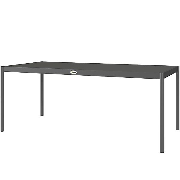 Outsunny Garten-Esstisch aus Stahl, Gartentisch für 8 Personen mit rechteck günstig online kaufen