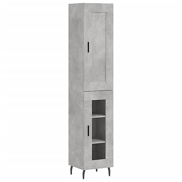 vidaXL Highboard Betongrau 34,5x34x180 cm Holzwerkstoff 3200405 günstig online kaufen